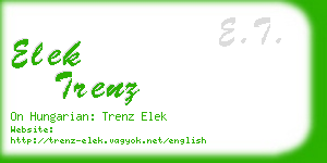 elek trenz business card